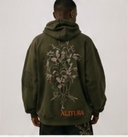 Botanical Hoodie back on model